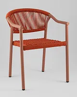 Стул Syna, красный УТ000039929 Stool Group, красный/ротанг, ножки/металл/красный, размеры - *780****