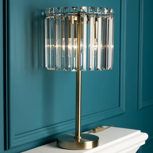 Настольная лампа интерьерная Джейн CL306833 Citilux прозрачная 3 лампы, основание бронзовое металл в стиле классический  фото 3