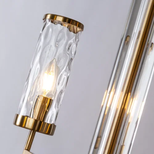 Люстра подвесная Sham 4505/17 LM-8 Divinare прозрачная на 8 ламп, основание латунь в стиле современный  фото 3