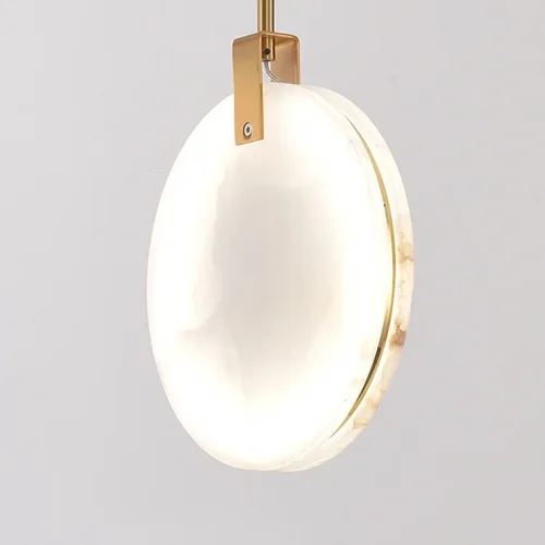 Светильник подвесной MARBLE D30 182052-26 ImperiumLoft белый 1 лампа, основание латунь в стиле современный  фото 17