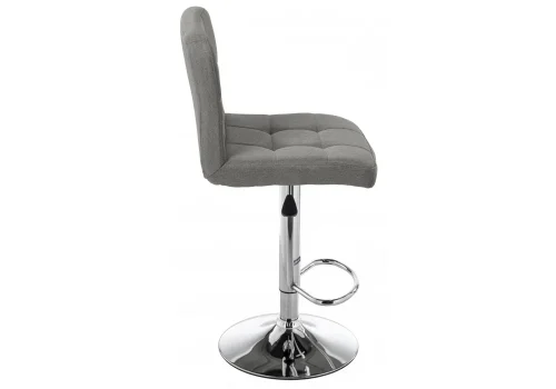 Барный стул Paskal grey 11879 Woodville, серый/ткань, ножки/металл/хром, размеры - *1110***440*500 фото 2