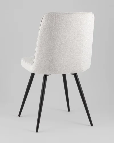 Стул Hedd, серый, сиденье УТ000040531 Stool Group, серый/рогожка, ножки/металл/чёрный, размеры - *855**** фото 4