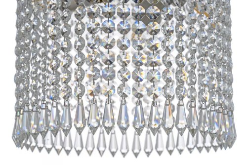 Люстра хрустальная потолочная Cremono E 1.2.25.100 N Dio D'Arte прозрачная без плафона на 4 лампы, основание серое никель в стиле классический фото 3