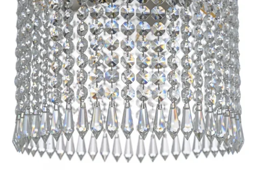 Люстра хрустальная потолочная Cremono E 1.2.25.100 N Dio D'Arte прозрачная без плафона на 4 лампы, основание серое никель в стиле классический фото 3