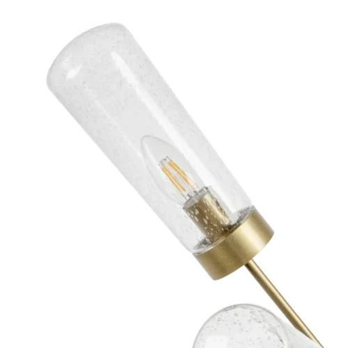 Люстра на штанге Crotone 690103 Lightstar прозрачная на 10 ламп, основание золотое в стиле современный  фото 4