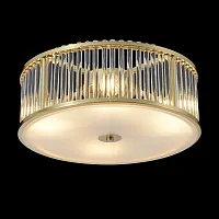 Светильник потолочный AVENUE PL4 BRASS Crystal Lux прозрачный на 4 лампы, основание латунь в стиле классический современный 