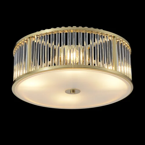 Светильник потолочный AVENUE PL4 BRASS Crystal Lux прозрачный на 4 лампы, основание латунь в стиле классический современный 
