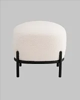 Пуф Стоун букле Fluffy молочный УТ000040879 Stool Group на 1 , основание в стиле современный 