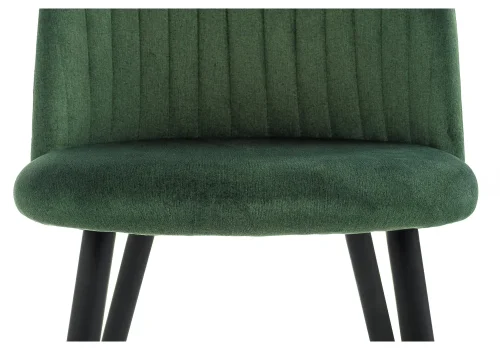 Стул Gabi темно-зеленый 11610 Woodville, зелёный/велюр, ножки/металл/чёрный, размеры - ****500*530 фото 5