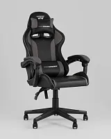 Кресло спортивное TopChairs Shadow, черно-серый УТ000039463 Stool Group, чёрный/экокожа, ножки/полимер/чёрный, размеры - 1170*1270***710*710