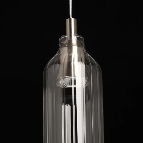 Светильник подвесной Кьянти 720011901 DeMarkt прозрачный 1 лампа, основание никель в стиле современный  фото 5