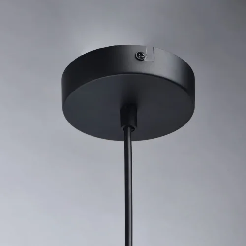 Светильник подвесной Тетро 673014701 DeMarkt серый 1 лампа, основание чёрное в стиле современный  фото 8