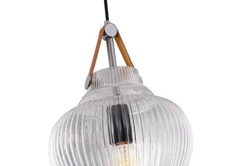 Светильник подвесной Kartell VL5232P21 Vele Luce прозрачный на 1 лампу, основание серебряное в стиле современный выдувное фото 3