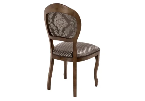 Деревянный стул Лауро орех / ромб 431000 Woodville, коричневый/ткань, ножки/массив бука дерево/орех, размеры - ****490*550 фото 4