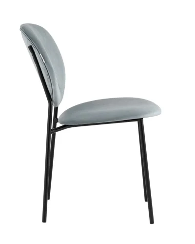 Стул Стенли велюр серый УТ000035320 Stool Group, серый/велюр, ножки/металл/чёрный, размеры - ****460*605 фото 4