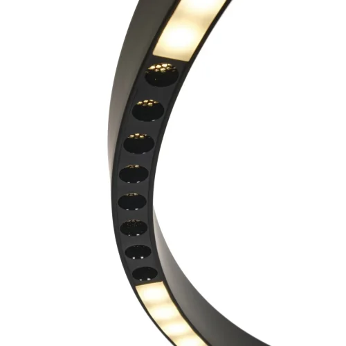 Люстра подвесная LED Lucas MR1250-PL MyFar без плафона на 1 лампа, основание чёрное в стиле современный хай-тек кольца фото 3