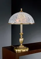 Настольная лампа P 6202 G Reccagni Angelo белая 2 лампы, основание античное бронза металл в стиле классический 