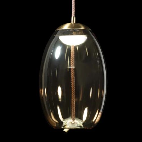 Светильник подвесной LED Knot 8135-A LOFT IT янтарный 1 лампа, основание золотое в стиле современный лофт выдувное фото 4