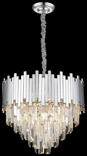 Люстра подвесная Calogera WE137.12.103 Wertmark хром прозрачная на 12 ламп, основание хром в стиле современный 