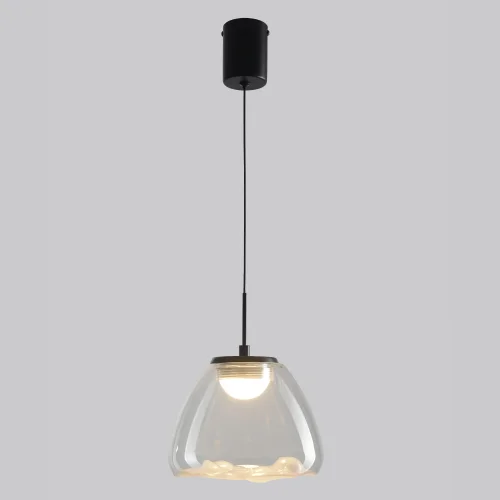 Светильник подвесной LED ARIA SP5W LED Crystal Lux прозрачный на 1 лампу, основание чёрное в стиле современный 