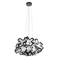 Люстра подвесная Слизия / Clizia 10231/530 Black LOFT IT белая чёрная на 3 лампы, основание в стиле арт-деко современный 