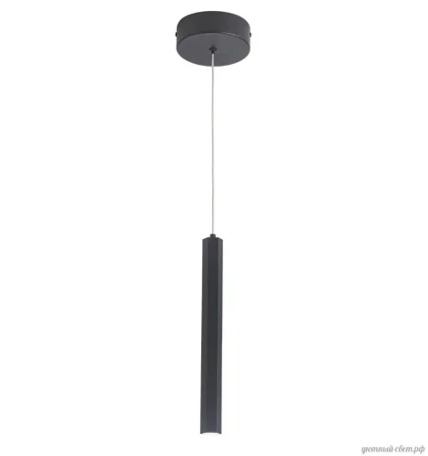 Светильник подвесной LED ST614.413.06 ST-Luce чёрный на 1 лампу, основание чёрное в стиле хай-тек трубочки
