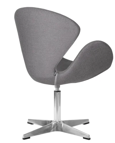 Кресло дизайнерское 69A-LMO SWAN, цвет сиденья серый (AF7), алюминиевое основание Dobrin, серый/текстиль, ножки//серый, размеры - *910***710*600 фото 4