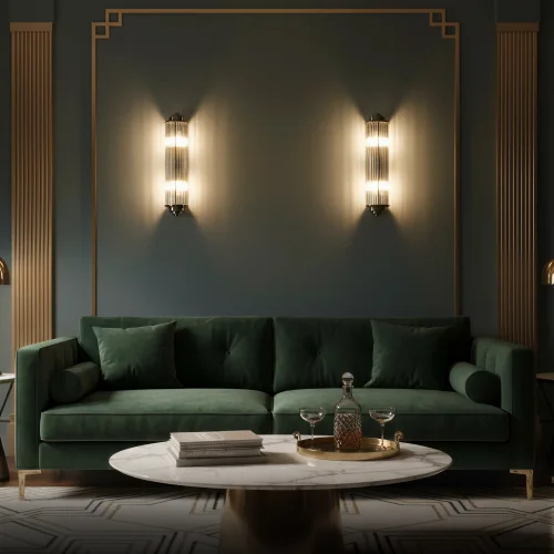 Бра Verdon CL448011 Citilux прозрачный на 2 лампы, основание хром в стиле классический современный фото 5