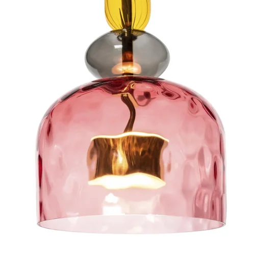 Светильник подвесной LED Candy 2008-D LOFT IT розовый 1 лампа, основание золотое в стиле современный арт-деко  фото 6