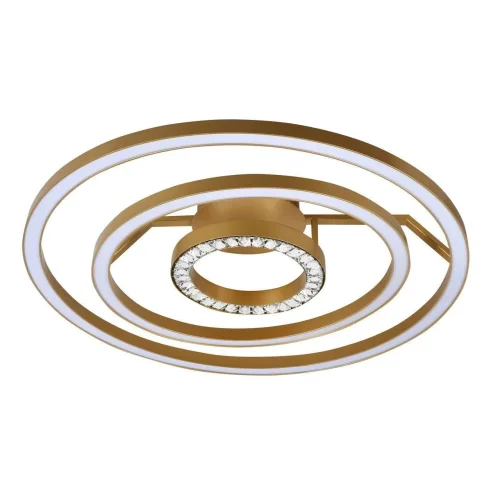 Люстра потолочная LED Sanori 2546-3U Favourite золотая на 1 лампа, основание золотое в стиле современный кольца