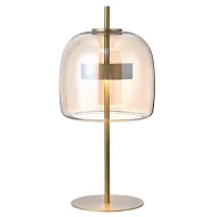 Настольная лампа LED Reflex 4235-1T Favourite янтарная 1 лампа, основание матовое золото металл в стиле современный 