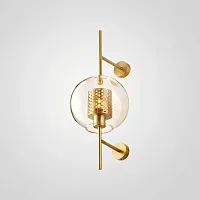 Настенный светильник CATCH WALL ball D55 brass 186792-26 ImperiumLoft прозрачный 1 лампа, основание латунь в стиле современный 