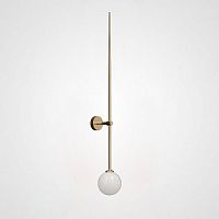 Настенный светильник LINES Ball 100 Gold 178057-26 ImperiumLoft белый 1 лампа, основание золотое в стиле минимализм 