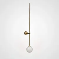 Настенный светильник LINES Ball 100 Gold 178057-26 ImperiumLoft белый 1 лампа, основание золотое в стиле минимализм 
