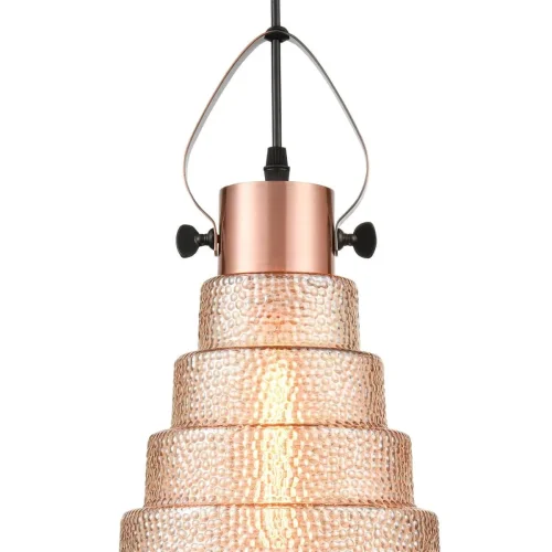 Светильник подвесной Genio VL5404P11 Vele Luce янтарный 1 лампа, основание розовое золотое в стиле современный выдувное фото 2