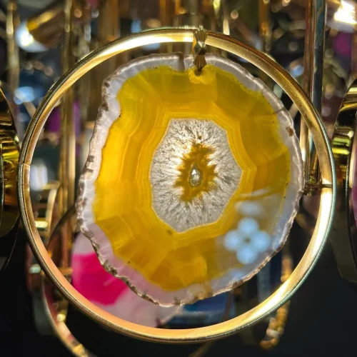 Люстра подвесная Agate 101279-26 ImperiumLoft разноцветная на 9 ламп, основание золотое в стиле современный  фото 6
