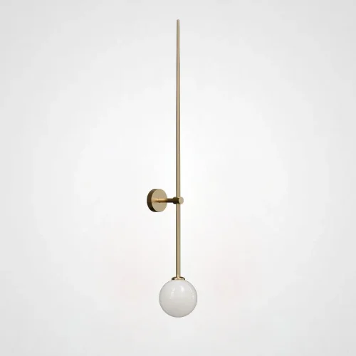 Настенный светильник LINES Ball 100 Gold 178057-26 ImperiumLoft белый на 1 лампа, основание золотое в стиле минимализм 