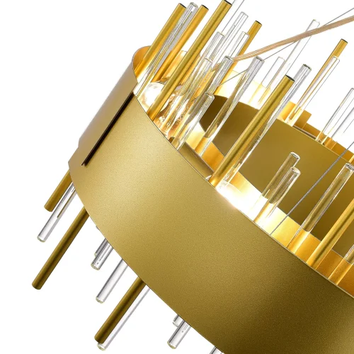 Люстра подвесная Olvera SL1633.203.12 ST-Luce прозрачная матовая золото на 12 ламп, основание матовое золото в стиле современный  фото 4