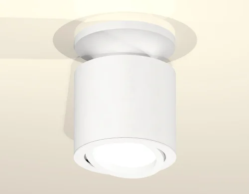 Светильник накладной XS7401061 Ambrella light белый 1 лампа, основание белое в стиле хай-тек современный круглый фото 4