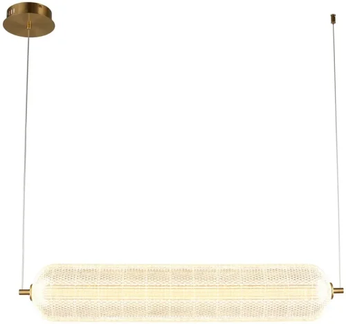 Светильник подвесной LED Cedrello OML-68813-01 Omnilux прозрачный на 1 лампу, основание латунь в стиле современный 