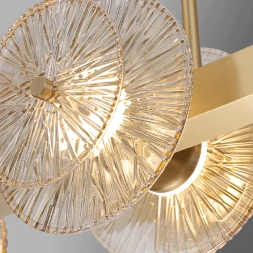 Люстра подвесная AGAPI CH 197775-23 ImperiumLoft прозрачная на 10 ламп, основание латунь в стиле современный фото 5