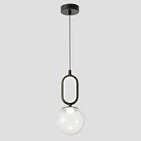 Светильник подвесной ЛЕД CATKIN SP1.1 Crystal Lux белый на 1 лампу, основание чёрное в стиле современный Светильник подвесной ЛЕД CATKIN SP1.1 Crystal Lux белый на 1 лампу, основание чёрное в стиле современный