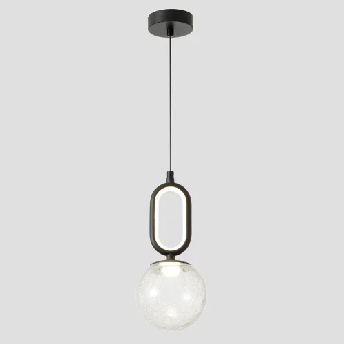 Светильник подвесной ЛЕД CATKIN SP1.1 Crystal Lux белый на 1 лампу, основание чёрное в стиле современный Светильник подвесной ЛЕД CATKIN SP1.1 Crystal Lux белый на 1 лампу, основание чёрное в стиле современный