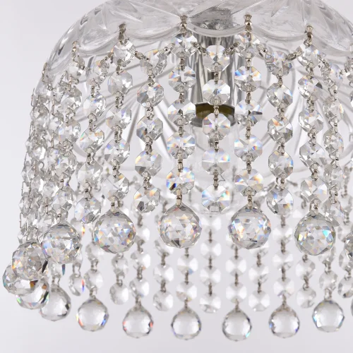 Светильник подвесной 14781P/22 Ni Balls Bohemia Ivele Crystal прозрачный 1 лампа, основание никель в стиле классический r фото 3