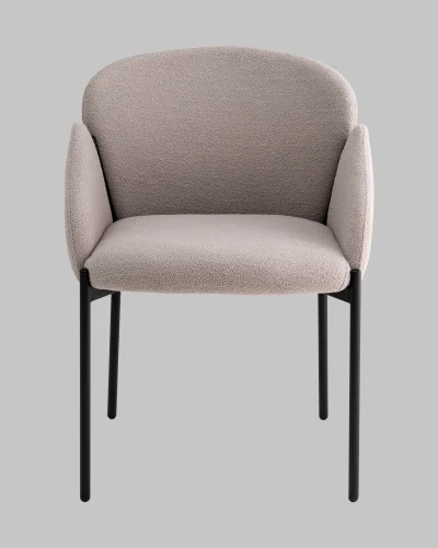 Стул обеденный Melia, светло-серый УТ000039553 Stool Group, серый/букле, ножки/металл/чёрный, размеры - *770****