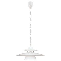 Светильник подвесной BRENDA 87055 Eglo белый 1 лампа, основание белое серое хром в стиле модерн 