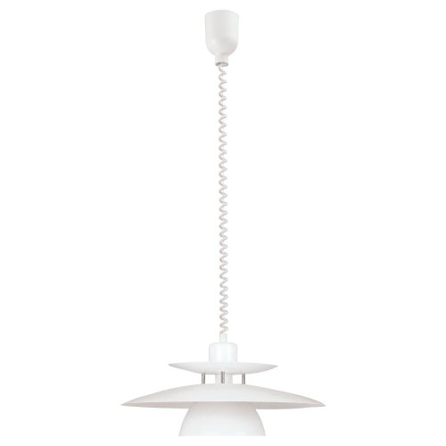 Светильник подвесной BRENDA 87055 Eglo белый 1 лампа, основание хром серое белое в стиле современный 
