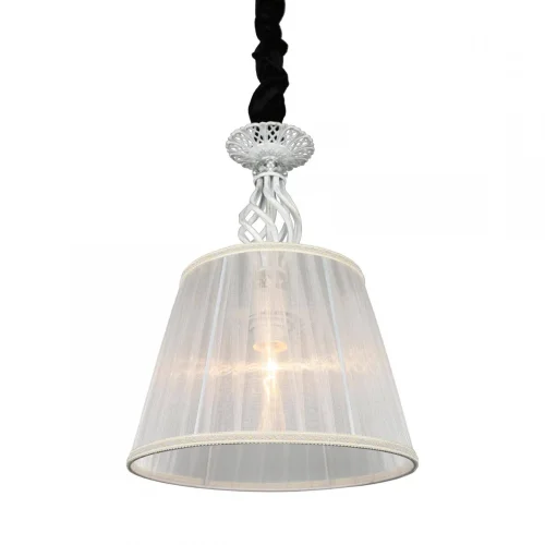 Светильник подвесной Belluno OML-79106-01 Omnilux бежевый 1 лампа, основание бронзовое в стиле классический 