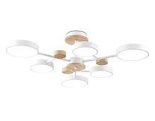 Люстра потолочная LED FL4861 Ambrella light белая на 1 лампу, основание белое в стиле хай-тек 