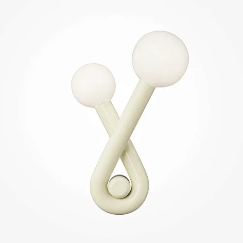 Бра Vortex MOD476WL-02BG Maytoni белый на 2 лампы, основание белое в стиле современный шар